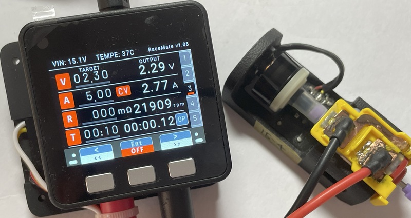 モーター電源とセレクターを使ったチェック